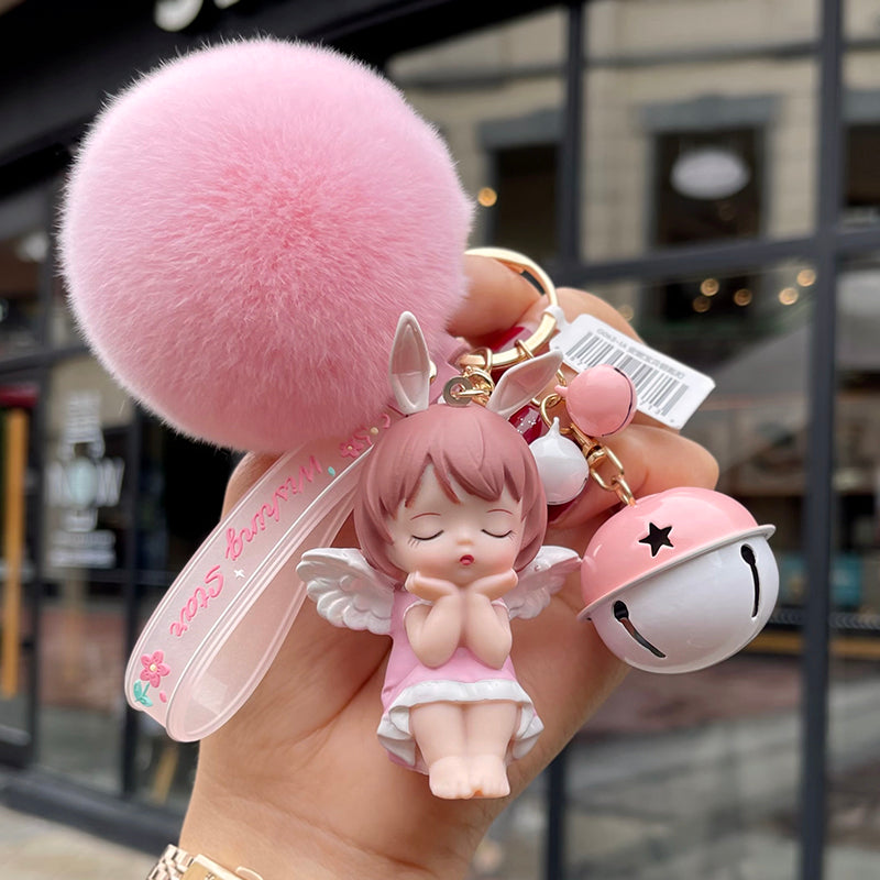 Creative Cute Annie Cartoon Keychain – Plush Ball Pendant for Stylish Accessories