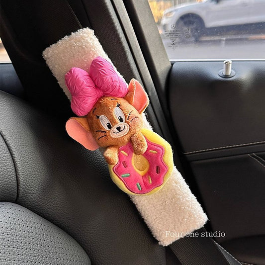 Car Seat Belt Shoulder Protector – Cute Cat &amp; Mouse Edition: Premium Personality &amp; Safety Cover