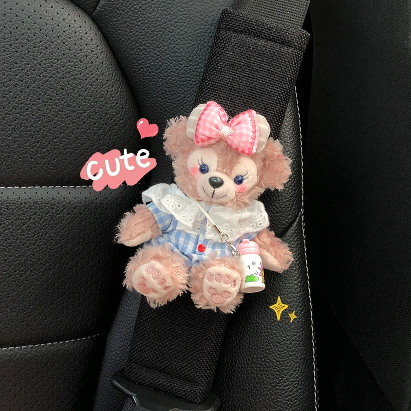 Cute Doll Car Seat Belt Shoulder Cover – Plush Protection &amp; Charming Decoration