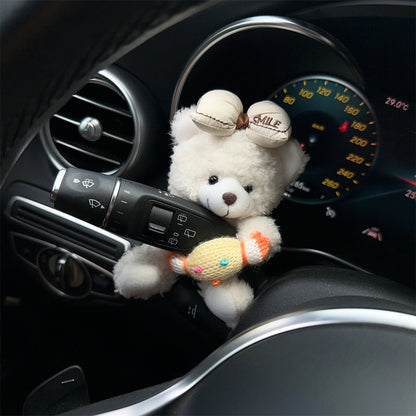 Internet Celebrity Cartoon Bear Car Decoration – Cute Lever &amp; Wiper Ornament