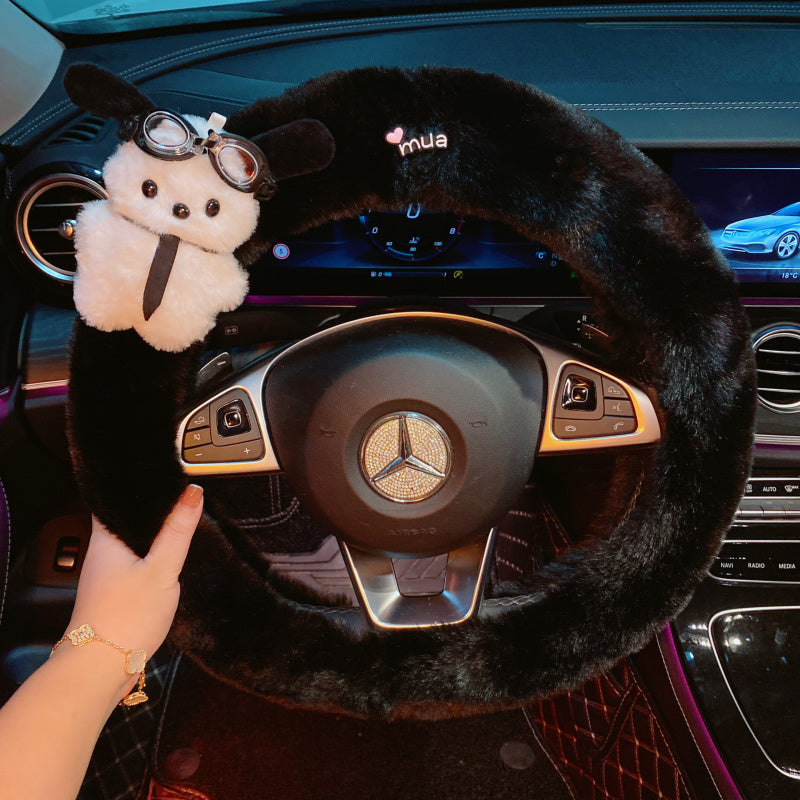 Pacha Dog Car Steering Wheel Cover – Warm, Plush, and Non-Slip!