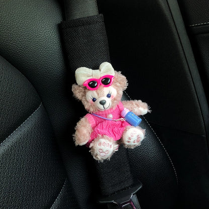 Cute Doll Car Seat Belt Shoulder Cover – Plush Protection &amp; Charming Decoration