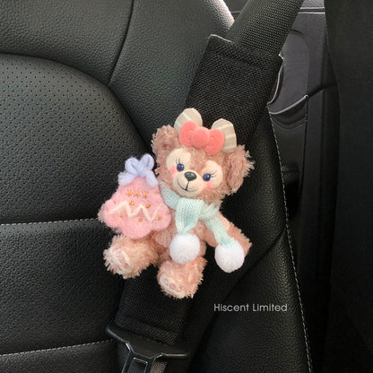 Cute Doll Car Seat Belt Shoulder Cover – Plush Protection &amp; Charming Decoration