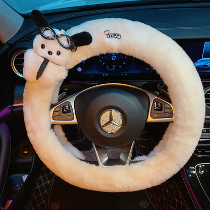 Pacha Dog Car Steering Wheel Cover – Warm, Plush, and Non-Slip!