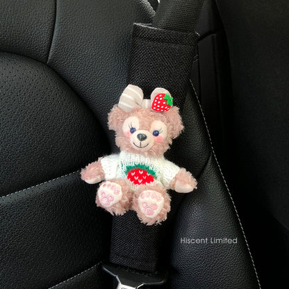 Cute Doll Car Seat Belt Shoulder Cover – Plush Protection &amp; Charming Decoration