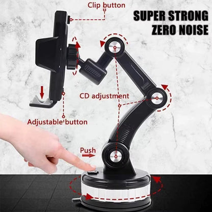 Mobile Phone Holder for Car – Strong Suction Cup & Adjustable Stand